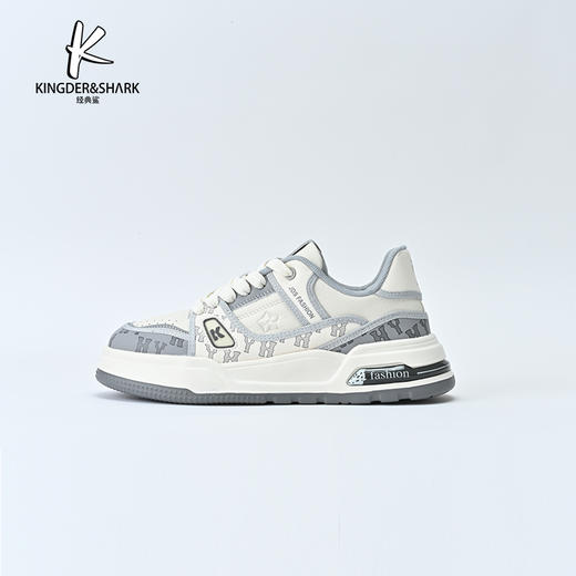 经典鲨2025年夏季新款时尚男士拼色潮流系带休闲鞋板鞋KF19-513011 商品图4