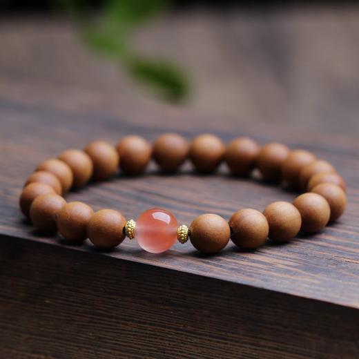 六鑫珠宝 8mm芭比檀香木单圈手串 古风文艺文玩 商品图8