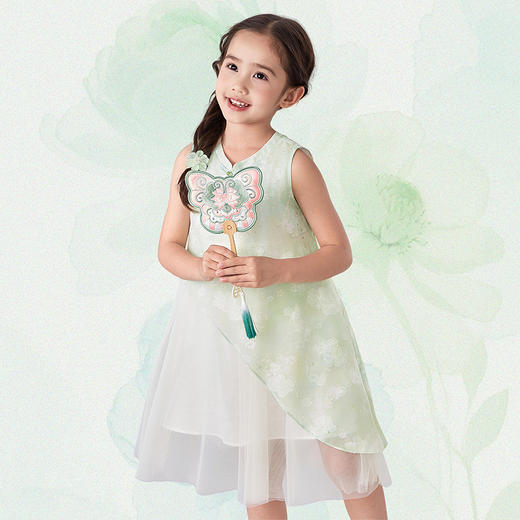 笛莎Deesha观山见女童连衣裙2025夏季女童连衣裙 商品图3