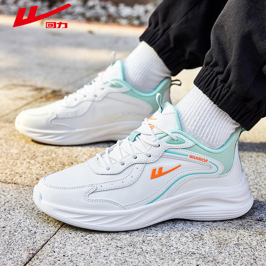 回力春季情侣鞋皮面透气学生时尚增高爆款防水软底休闲百搭运动鞋 商品图2