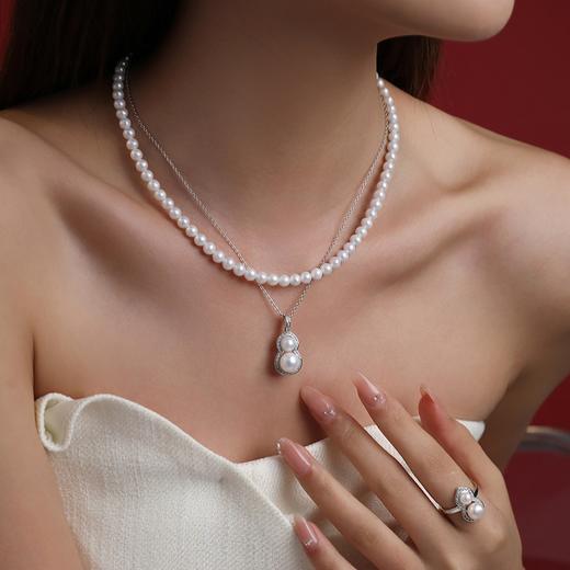 上新了故宫“福禄双全好运发生”珍珠套装 | 项链+耳钉+戒指，天然珍珠材质 商品图0