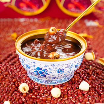 嘉大厨陈皮莲子红豆沙228g*3 碗装开盖即食 免煮 速食粥饱腹代早餐粥 /粮油调味 /方便食品 /速食粥 商品图0