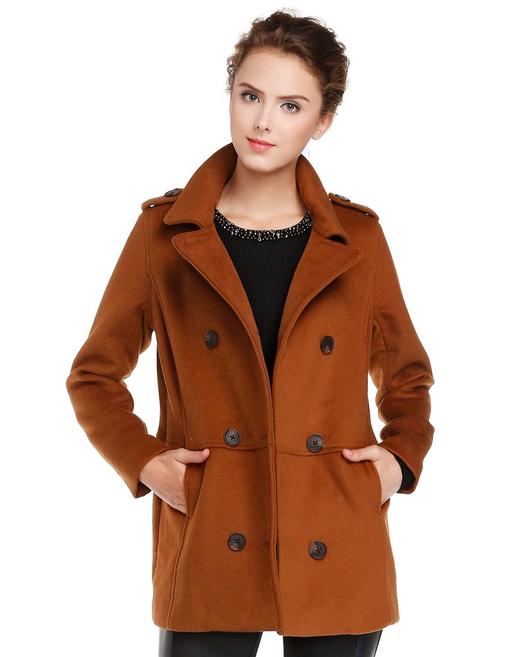 D15692074738 丹尼爱特Daniel Hechter 经典百搭双排扣长袖大衣 商品图0