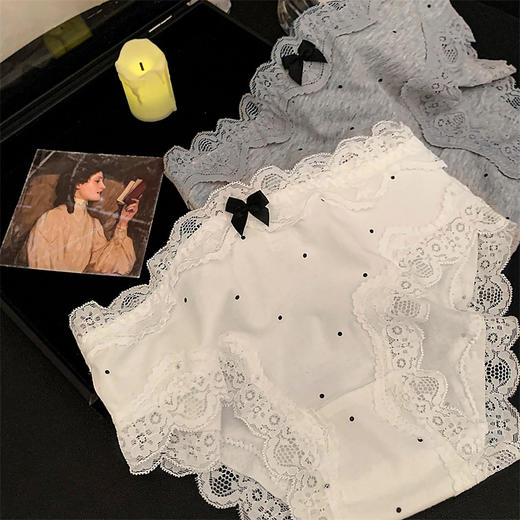 【百分棉~甜美复古💖舒适满分！拍1发3！】女生必备蕾丝花边纯棉内裤✨透气柔软，做你的贴心小秘密！女生甜美少女复古蕾丝花边 舒适A类纯棉透气全棉裆内裤  商品图6
