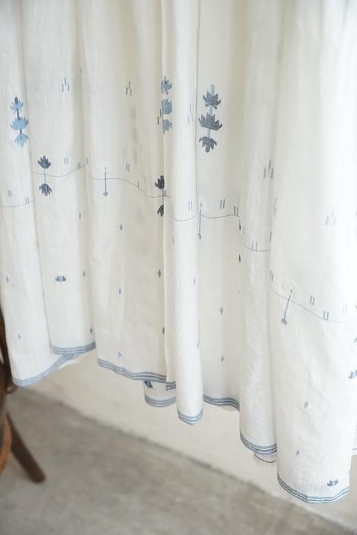 MAKU textiles｜丝棉v领高腰线连衣裙 商品图10