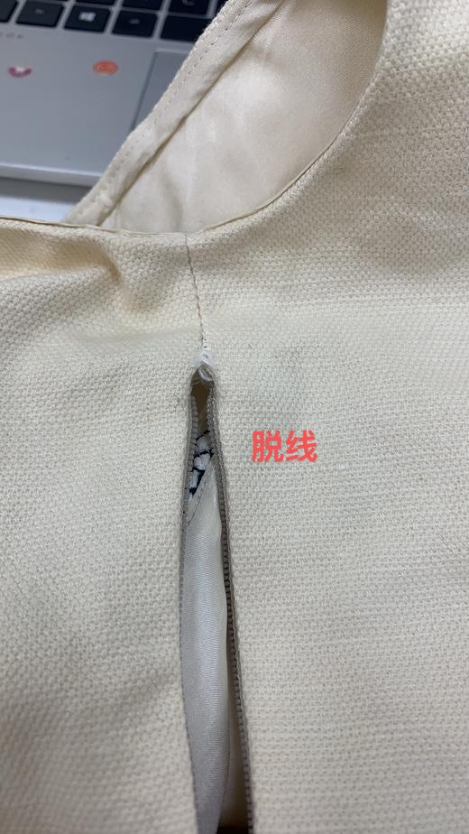 888736482099  汤丽柏琦Tory Burch Tory Burch女款荷叶边拼接混亚麻无袖连衣裙 商品图6