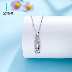 【限时8.8折】【线上铂金馆】PT950 #招财进宝 【国际铂金协会】铂金空心招财铜钱造型咬钱貔貅吊坠（不含链）(BDZ00184-2)(预售4-7天发货，一经下单不支持退款)