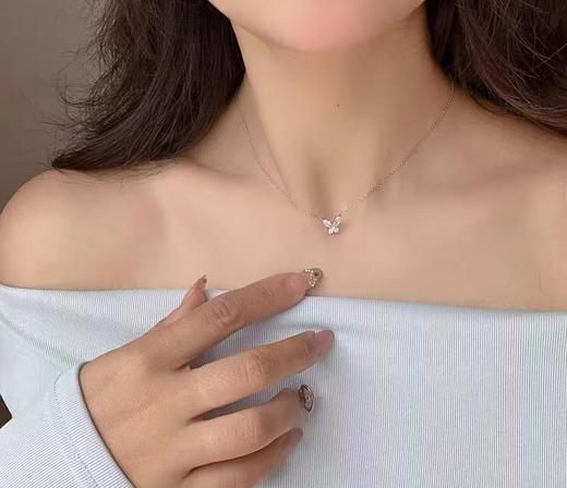 D050629时尚百搭蝴蝶简约项链长度可调节锁骨链 商品图2