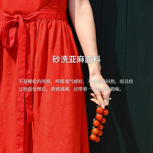绽放280朵/女明星亚麻多穿缠绕背心长裙设计感旅行出片连衣裙夏 商品图3