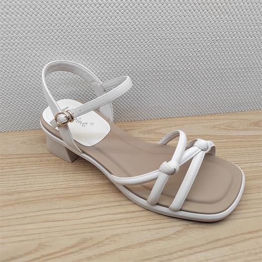 豪行夏季新款24230200真皮时尚休闲中跟女鞋凉鞋皮鞋 商品图1