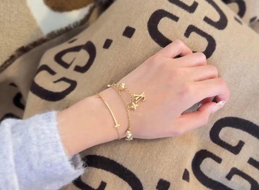 D050631双层链条设计花卉四叶草树脂双层手链 商品图4