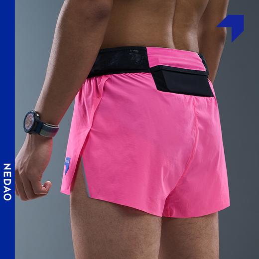 内道腰包1寸竞速男士短裤马拉松越野跑步运动高开叉透气亲肤短裤 商品图2
