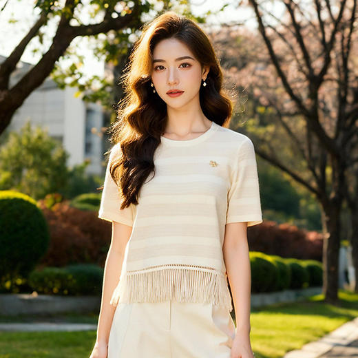 奢姿大码女装2025夏季新款气质优雅圆领上衣胖妹妹时尚短袖衬衫9952253255 商品图4