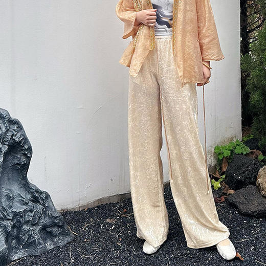 【24小时发货】壁虎瑜伽国风任意门【丝绒逸韵】阔腿裤 商品图0