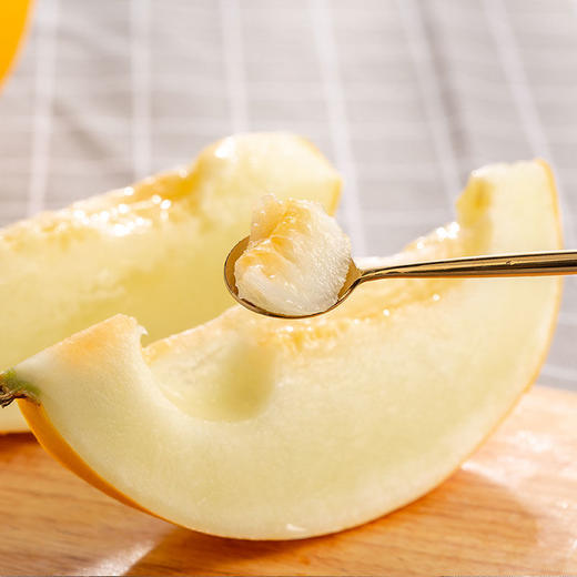 新鲜水果 陕西黄蜜瓜黄皮白心甜瓜 1枚 (每枚2斤左右) 商品图3