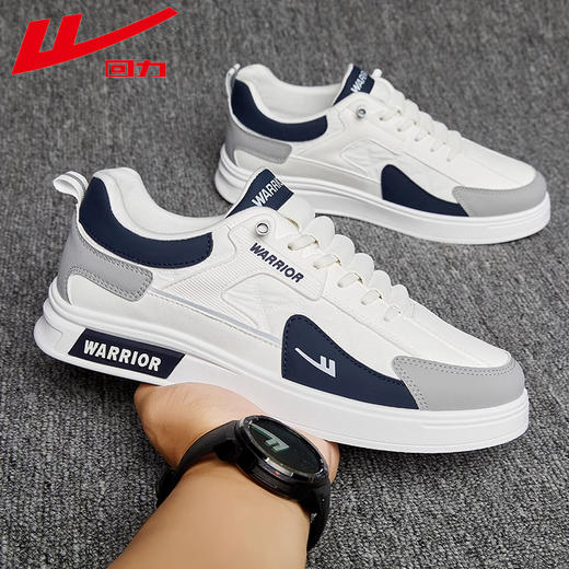 回力男鞋2025新款春季透气男士休闲一脚蹬小白鞋运动厚底板鞋潮子 商品图2