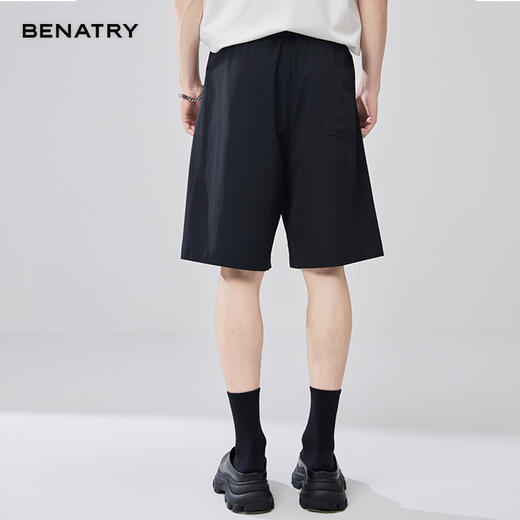 贝纳川四面弹分割压褶短裤ECF233002 商品图1