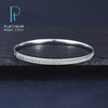 【限时8.8折】【线上铂金馆】PT950 【国际铂金协会】铂金空心(面宽约3.7-4.2mm)螺丝纹链条时尚固口手镯(BSZ00031)（预售4-7天发货，一经下单不支持退款） 商品缩略图0