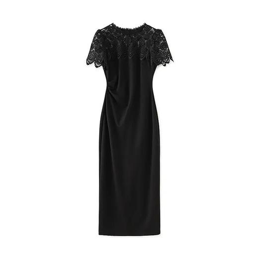 「高货wl」全新升级【铂金会员321/天猫429/差价108】(34600)洛诗琳新中式连衣裙2025夏季高级感拼接蕾丝典雅收腰裙子34600 商品图4