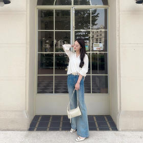 火桐hooton 忽而今夏 超薄四面弹微喇牛仔裤9116/9009