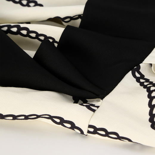 QF868斯尔丽25夏季新款时尚御姐气质印花25夏季新款修身撞色腰带连衣裙 商品图7