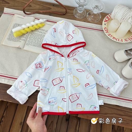 【印花连帽夹克，时尚洋气】夏款儿童外套 男女童印花连帽夹克 洋气外穿儿童开衫 印花外套上衣-QQ 商品图4