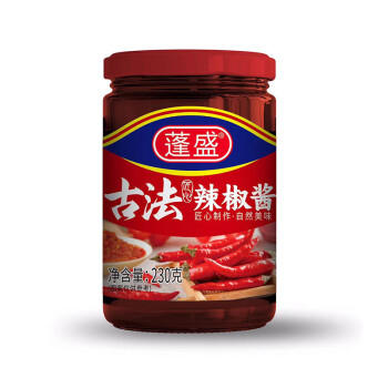 蓬盛古法辣椒酱 调味品 中辣剁椒酱凉拌拌面烧烤下饭调味酱 230g /粮油调味 /调味品 /中式酱料 商品图4