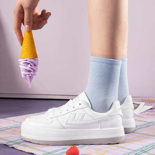 回力女鞋板鞋2025春季新款复古百搭小众休闲厚底潮流厚底圆头板鞋 商品图3