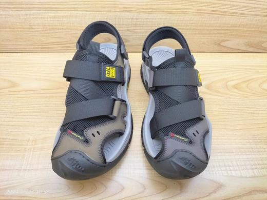 夏季新品豪行14262502纯牛皮平底男士休闲沙滩鞋包头凉鞋 商品图4