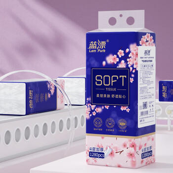 蓝漂挂抽 悬挂式4层320抽*5提抽取卫生纸巾加厚大包抽纸源头直发包邮 /家庭清洁/纸品 /清洁纸品 /抽纸 商品图4