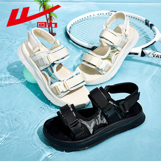 回力女鞋2024秋季新款休闲防滑大底软弹凉鞋潮流时尚百搭清凉鞋女 商品图2