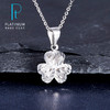 【线上铂金馆】PT950 【国际铂金协会】铂金影底七彩工艺三叶草吊坠（不含链）(BDZ00100)(预售4-7天发货，一经下单不支持退款) 商品缩略图0