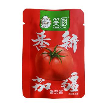 笑厨（XIAOCHU）新疆番茄酱30g*15袋/盒配料只有（鲜番茄）0添加剂意面薯条调味酱 /粮油调味 /调味品 /西式酱料 商品图3