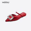 Westory2025年夏季包头拖鞋低跟尖头空凉鞋W25AH59501 商品缩略图2