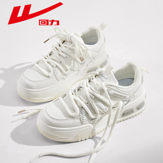 回力女鞋小白鞋2024春夏加绒运动休闲板鞋潮流时尚百搭厚底面包鞋 商品图3