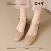 ZHR则则法式包头凉鞋女粗跟夏季仙女风浅口玛丽珍鞋软底凉鞋女 商品缩略图9