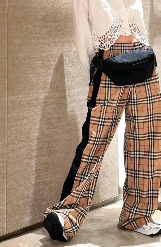 巴宝莉 25早春黑边格纹长裤（TM） 商品图2