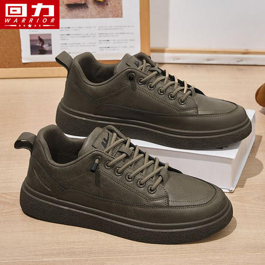 回力皮鞋男款春季软底轻便男士商务休闲男鞋舒适黑色正装鞋雅丹鞋 商品图2
