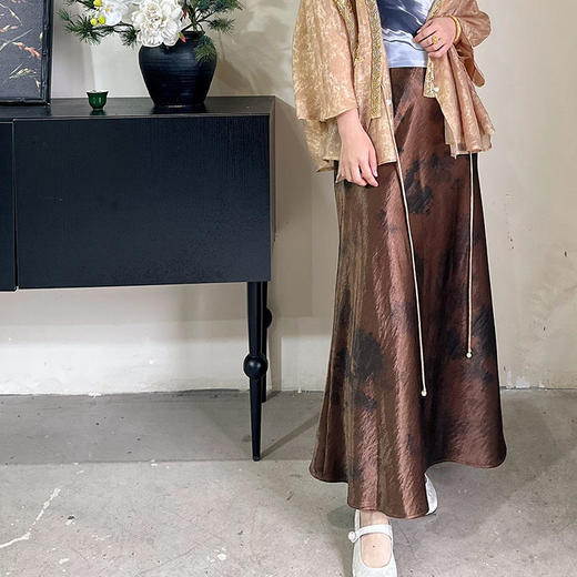 【24小时发货】壁虎瑜伽国风任意门【水墨丝韵】裙子 商品图2