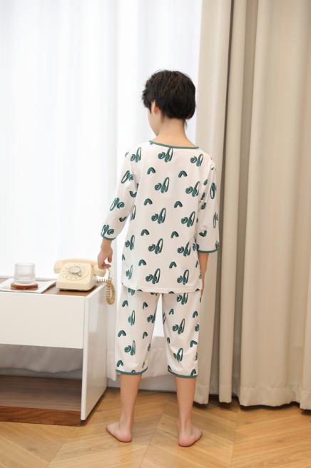 【第二件 0 元｜ 满2件 5 折】【秀黛】男童圆领印花针织空调衫男童夏季家居服L1441003T【门店同款】 商品图4