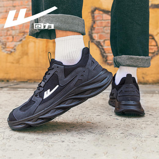 回力春季新款男鞋纯黑色运动鞋爆款鞋子男士男款软底休闲跑步鞋x 商品图4