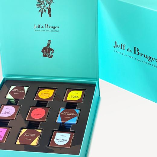 法国 Jeff de Bruges 九种口味小黑巧方盒巧克力27片礼盒 商品图3