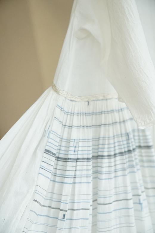 MAKU textiles｜丝棉v领高腰线连衣裙 商品图13