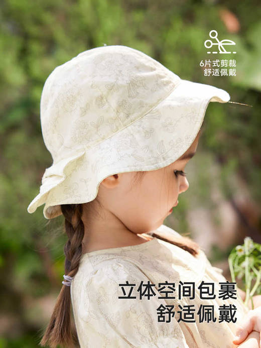 英氏女童帽子夏季防晒遮阳渔夫帽可折叠太阳帽25新款YRPJJ2R017A 商品图2