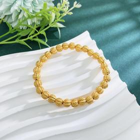 【限时克减150元】足金 #文玩 无氰5D空心国潮文玩核桃珠弹力绳成品手串(AK5DSC00014)预售产品下单后不退款不退货不换货不补差价