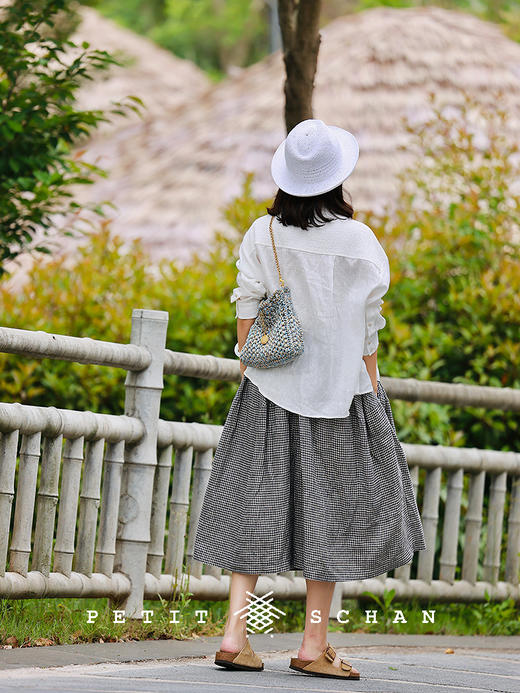 PETIT SCHAN小闪 CLO#804 White Children's Dream Book 白色童梦书 纯亚麻法式打揽娃娃衫小衫 商品图4