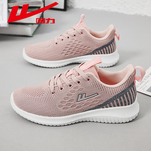 回力女鞋休闲跑步鞋新款春季透气时尚网面运动鞋健步鞋软底妈妈鞋 商品图4