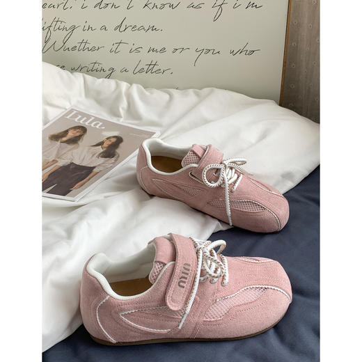 【YW】无忧购韩版复古芭蕾风魔术贴透气网面德训鞋MIS-5110（截单后7天发货) 商品图2