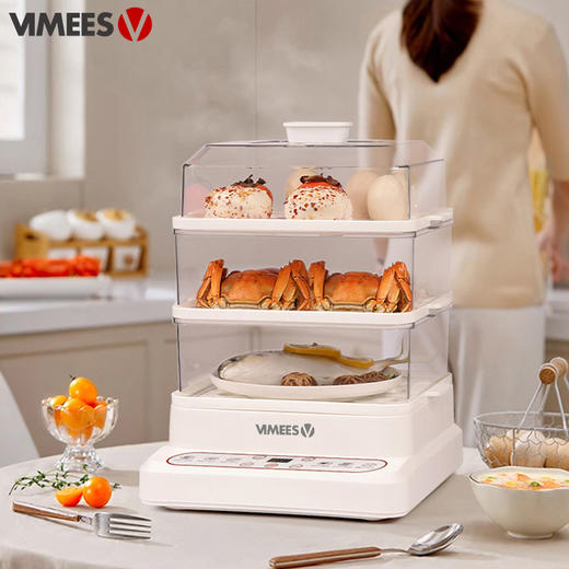 维米仕（vimees）超大多功能电蒸锅24L 白色VM8091 商品图0