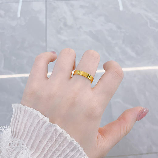 【限时克减150元】足金999 #520快乐 #怦然心动 5G黄金实心固口戒指爱心心形形图案戒指圈戒(BE5GJZ00237)预售产品下单后不退款不退货不换货不补差价 商品图0